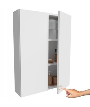 Mala szafka wiszaca do lazienki Bialy Mat nad umywalke na reczniki i chemie