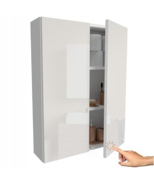 Szafka Lazienkowa Wiszaca Pojemna na chemie Nad umywalke Bialy Polysk 60cm