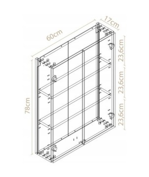 Szafka Lazienkowa Wiszaca Pojemna na chemie Nad umywalke Bialy Polysk 60cm