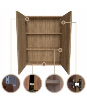 Szafka wiszaca lazienkowa Dab Craft Zloty Plytka i Pojemna na reczniki 20cm