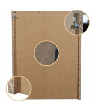 Szafka wiszaca lazienkowa Dab Craft Zloty Plytka i Pojemna na reczniki 20cm