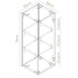 Szafka lazienkowa wiszaca wysoka slupek zamykana prawa bialy mat na papier