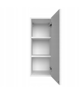 Szafka lazienkowa wiszaca wysoka slupek zamykana prawa bialy mat na papier