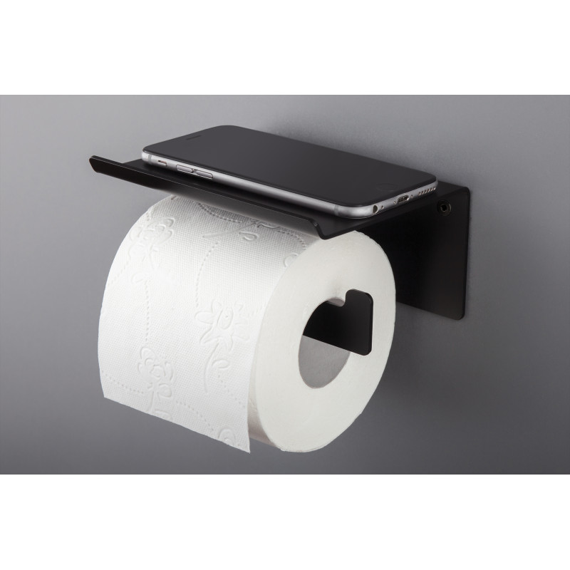 Uchwyt na papier toaletowy ścienny - z półką