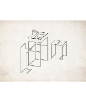 Taboret - stolik łazienkowy