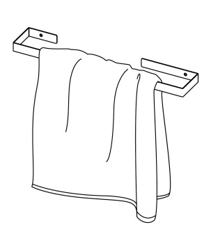 Wieszak ścienny na ręcznik - 60 cm