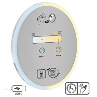 Lusterko kosmetyczne magnetyczne - podświetlenie LED
