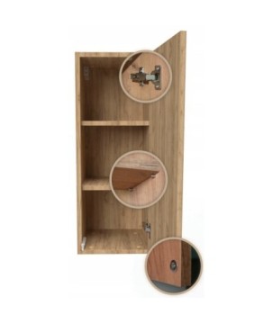 Słupek łazienkowy drewnopochodny dąb craft złoty do łazienki na chemie 80cm