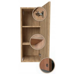 Słupek łazienkowy drewnopochodny dąb craft złoty do łazienki na chemie 80cm