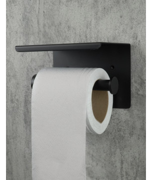 Uchwyt na papier toaletowy ścienny - z półką