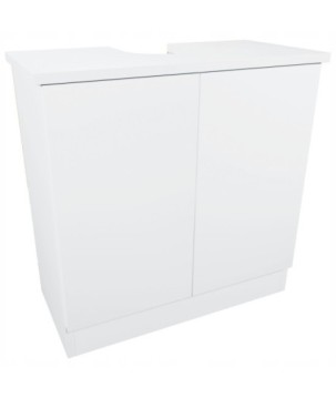 Pojemna szafka pod umywalkę na chemie, na ręczniki biały mat 60cm