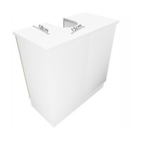 Pojemna szafka pod umywalkę na ręczniki biały mat 60x60x30