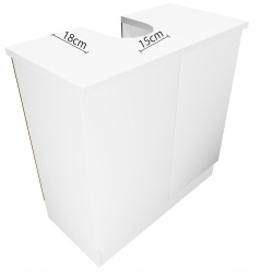 Pojemna szafka pod umywalkę na chemie, na ręczniki biały mat 60cm Pojemna szafka pod umywalkę na chemie, na ręczniki biały mat 60cm