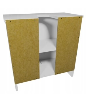 Pojemna szafka pod umywalkę na chemie, na ręczniki biały mat 60cm