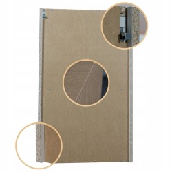 Wąska szafka łazienkowa wisząca biala mat 100 nad pralkę na chemie reczniki