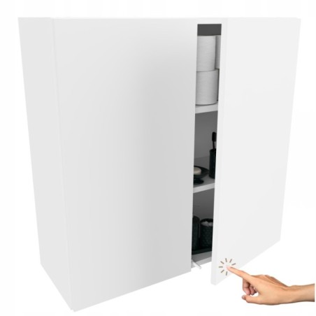 Szeroka i Pojemna Szafka łazienkowa wisząca biały mat nad WC szerokość 80cm