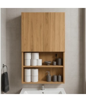 Szafka wiszaca łazienkowa dekor dab craft złoty drewnopochodna nad toalete