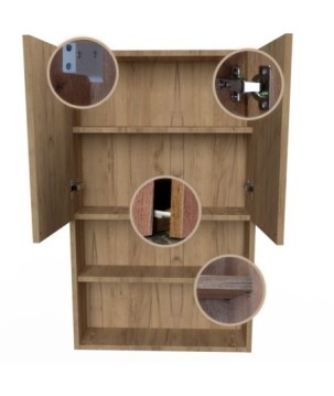 Szafka wiszaca łazienkowa dekor dab craft złoty drewnopochodna nad toalete