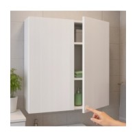 Szafka łazienkowa wisząca wąska biały połysk na chemie 78x80x30