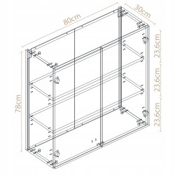 Szafka lazienkowa wiszaca waska biala polysk szeroka i pojemna na chemie 80