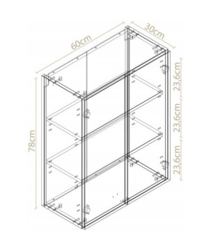 Pojemna szafka łazienkowa wisząca 60cm Biały mat szafka wisząca do łazienki
