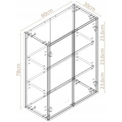 Pojemna szafka łazienkowa wisząca 60cm Biały mat szafka wisząca do łazienki