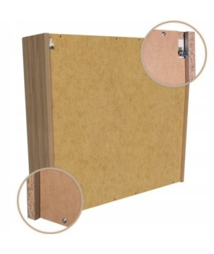 SZEROKA SZAFKA WISZĄCA ŁAZIENKOWA JASNA DREWNO POCHODNA DAB CRAFT ZŁOTY 80