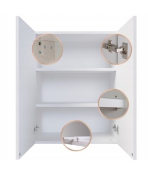 Pojemna szafka łazienkowa wisząca 60cm Biały mat szafka wisząca do łazienki