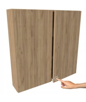 Szafka łazienkowa wisząca drewnopochodna dąb craft złoty do łazienki 80cm