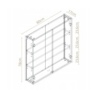 Szafka łazienkowa wisząca dąb craft złoty do łazienki 78x80x17