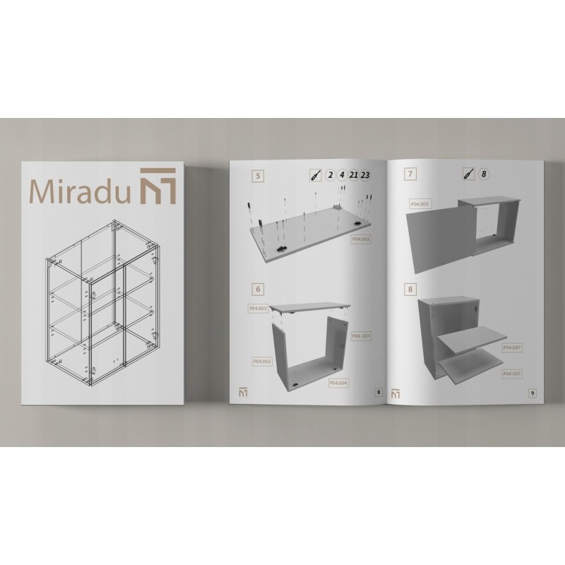 Szafka łazienkowa wisząca dąb craft złoty do łazienki 78x80x17