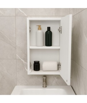 Mały słupek Szafka łazienkowa wisząca biały mat do łazienki regał 52,5x30cm
