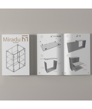 Mały słupek Szafka łazienkowa wisząca biały mat do łazienki regał 52,5x30cm