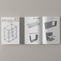 Mały słupek Szafka łazienkowa wisząca biały mat do łazienki regał 52,5x30cm