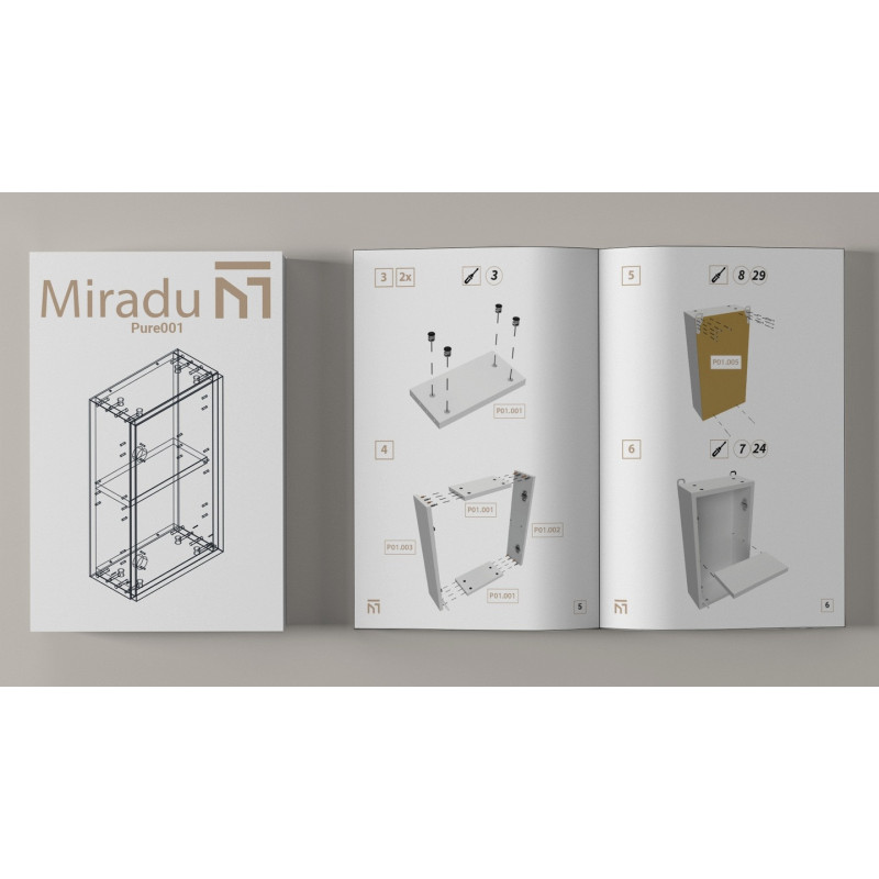 Szafka łazienkowa wisząca stylowa dąb craft złoty 52,5x30x16