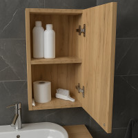 Szafka łazienkowa wisząca stylowa dąb craft złoty 52,5x30x16