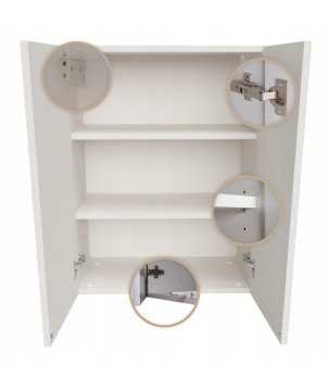 Szafka łazienkowa wisząca Kaszmir Pojemna i Ciepła szafka do łazienki 60cm