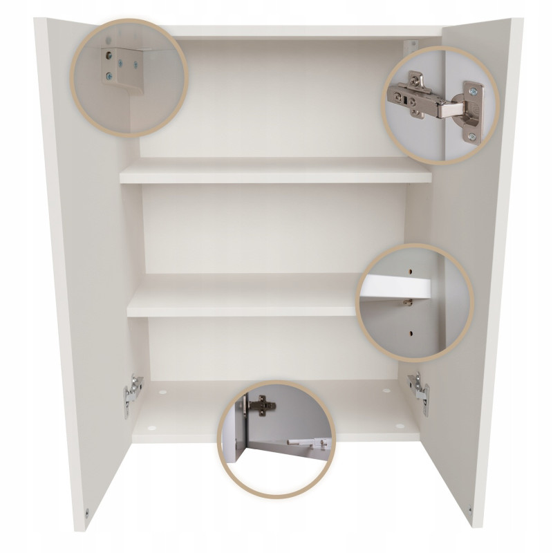 Szafka łazienkowa wisząca Kaszmir Pojemna i Ciepła szafka do łazienki 60cm