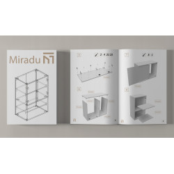 Szafka łazienkowa wisząca 98x60 kaszmir nowoczesna z półkami i drzwiczkami