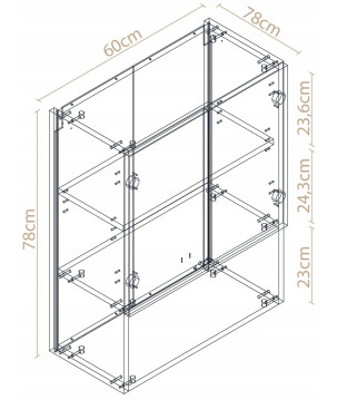 Szafka łazienkowa wisząca biały mat z otwartą półką szafka nad pralkę 80cm