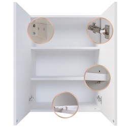 Głęboka szafka łazienkowa wisząca biały mat szafka do powieszenia nad WC 80