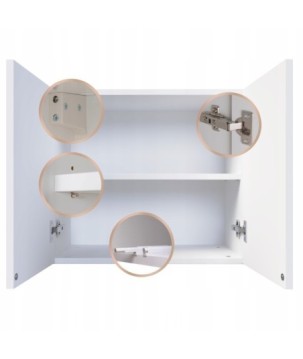 Mała szafka łazienkowa wisząca biała mat szafka łazienkowa elegancka 60cm