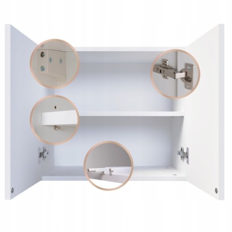 Mała szafka łazienkowa wisząca biała mat szafka łazienkowa elegancka 60cm