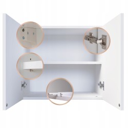 Mała szafka łazienkowa wisząca biała mat szafka łazienkowa elegancka 60cm Mała szafka łazienkowa wisząca biała mat szafka łazienkowa elegancka 60cm