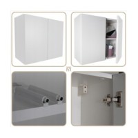 Mała szafka łazienkowa wisząca, biały mat elegancka 52,5x60x30