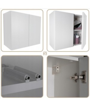 Mała szafka łazienkowa wisząca biała mat szafka łazienkowa elegancka 60cm