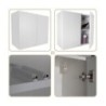 Mała szafka łazienkowa wisząca, biały mat elegancka 52,5x60x30