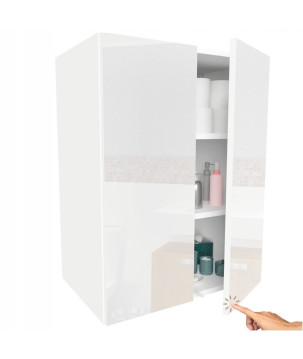 Szafka Łazienkowa wisząca Biały Połysk 78 x 60 x 40cm Głęboka i Pojemna