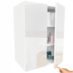 Szafka Łazienkowa wisząca Biały Połysk 78 x 60 x 40cm Głęboka i Pojemna