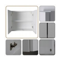 Mała szafka łazienkowa wisząca, biały mat elegancka 52,5x60x30